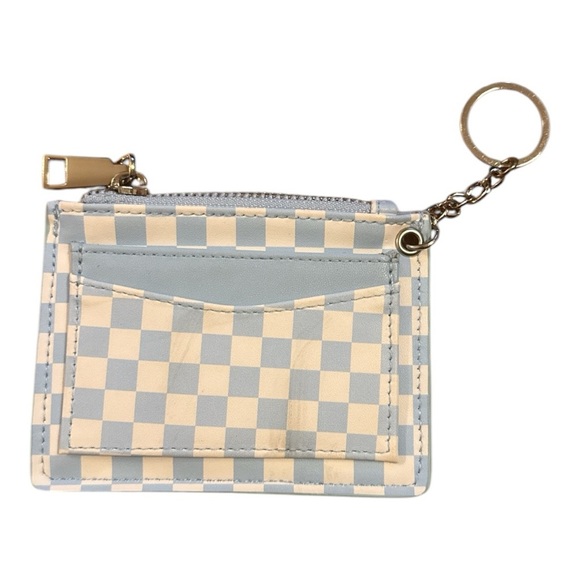 🧡 5 for $25 🧡 Checkered Card Holder Keychain - Picture 1 of 3